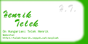 henrik telek business card